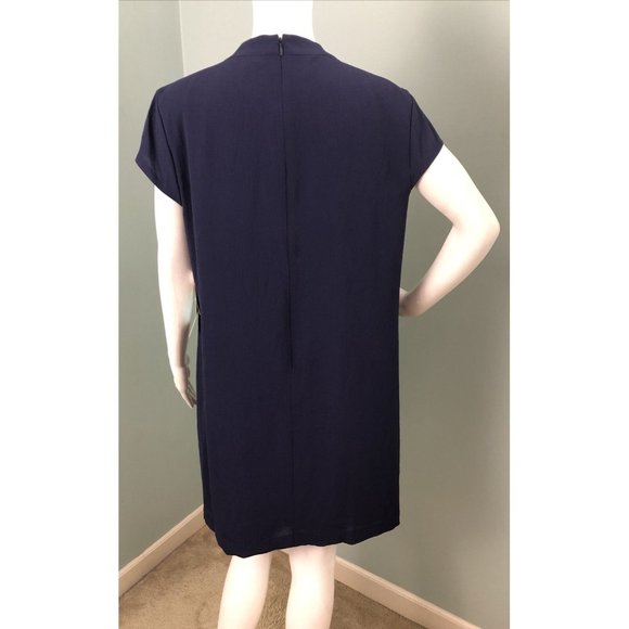 NWT Women's CeCe by Cynthia Steffe Purple Twist Neck Shift Dress Sz 14 - Picture 10 of 11